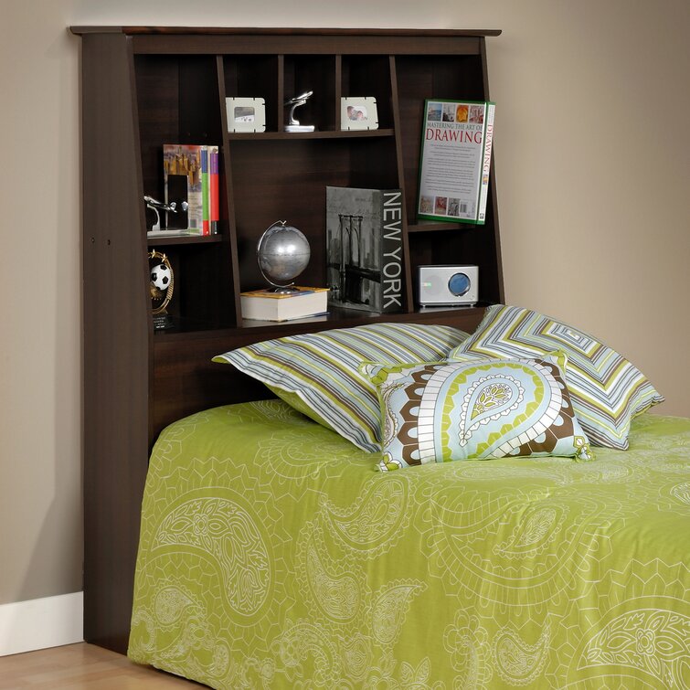 Prepac king deals bookcase headboard espresso